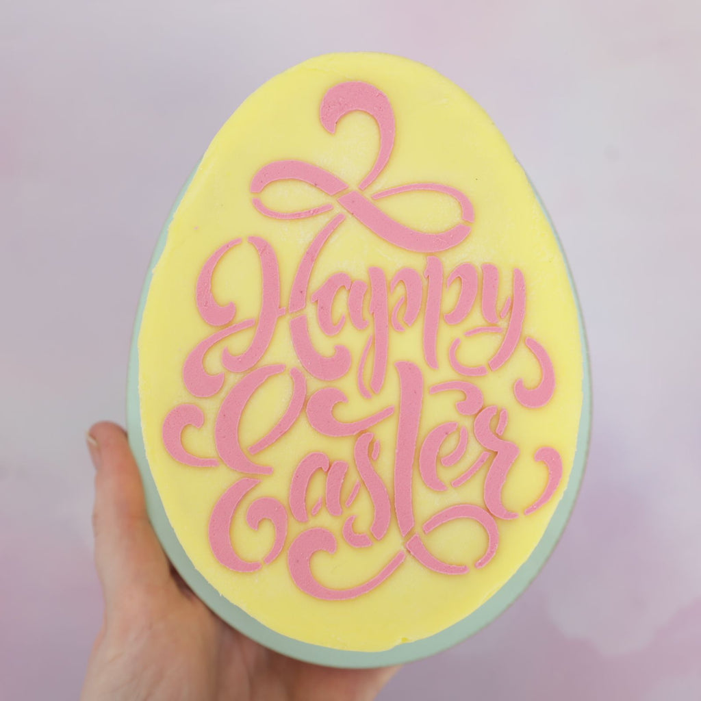 SweetStamp Stencil - Swirly Happy Easter