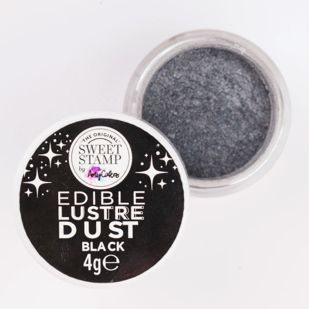 Sweet Stamp Edible Lustre Dust 4g - Black