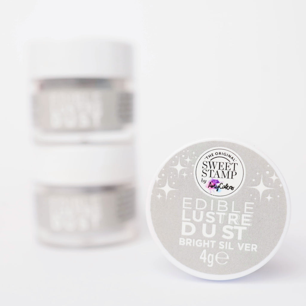 Sweet Stamp Edible Lustre Dust 4g - Bright Silver