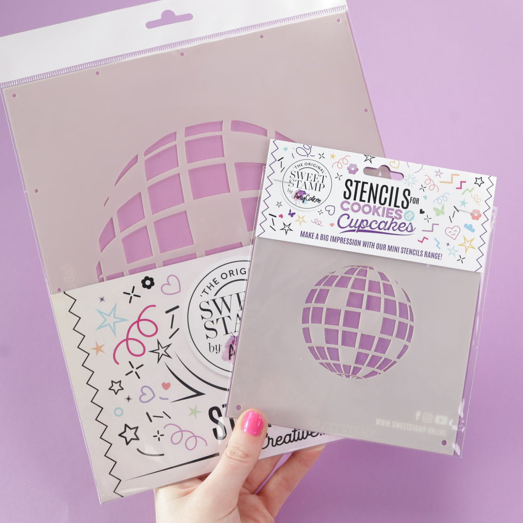 SweetStamp Groovy Stencil - Disco Ball Large