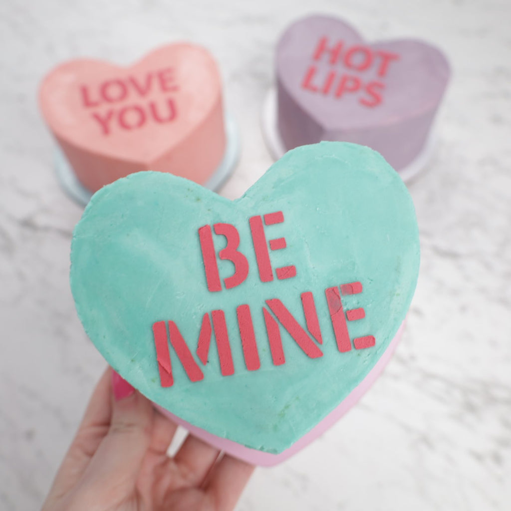 Mini Cookie & Cupcake Stencils - Be Mine