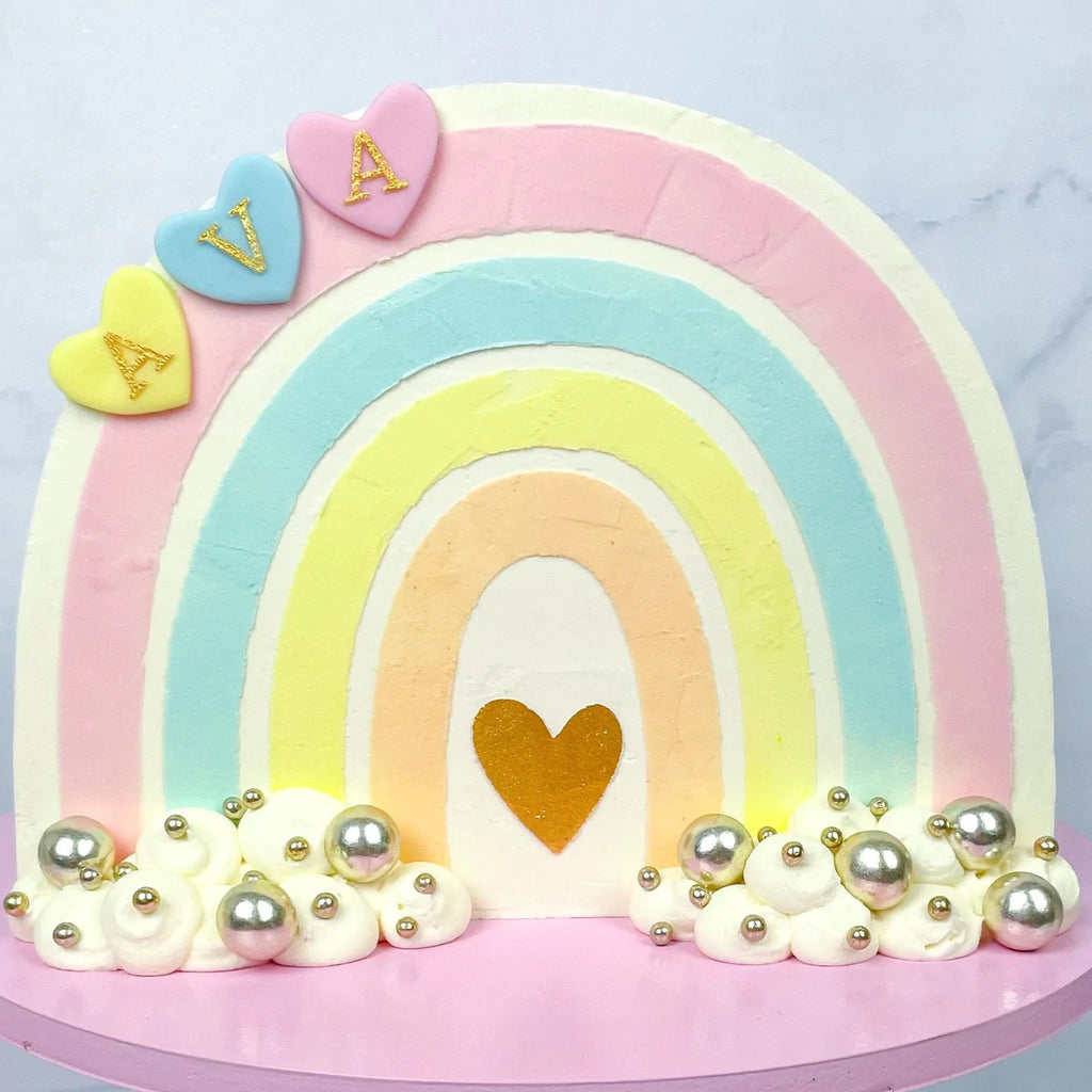 Rainbow Flawless Finish - Buttercream & Ganache Plates